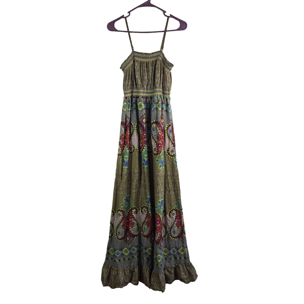 World Market Womens S/M Lightweight Paisley Boho Maxi Dress